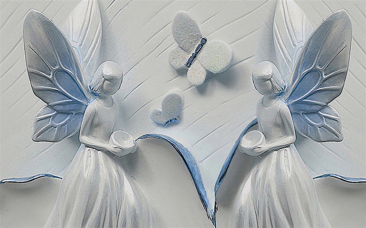 Fototapeten Frauen mit Schmetterlingsflügeln