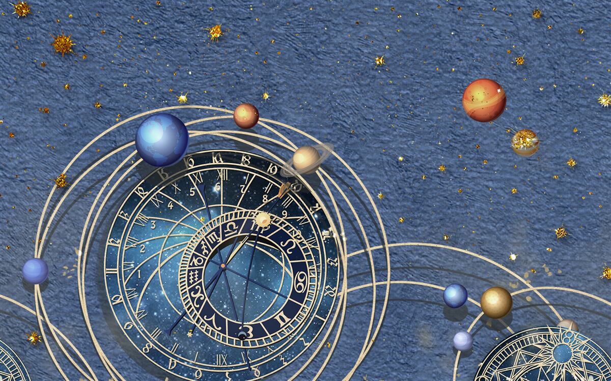 Fototapeten Das Konzept der Planetenbewegung innerhalb der Galaxie