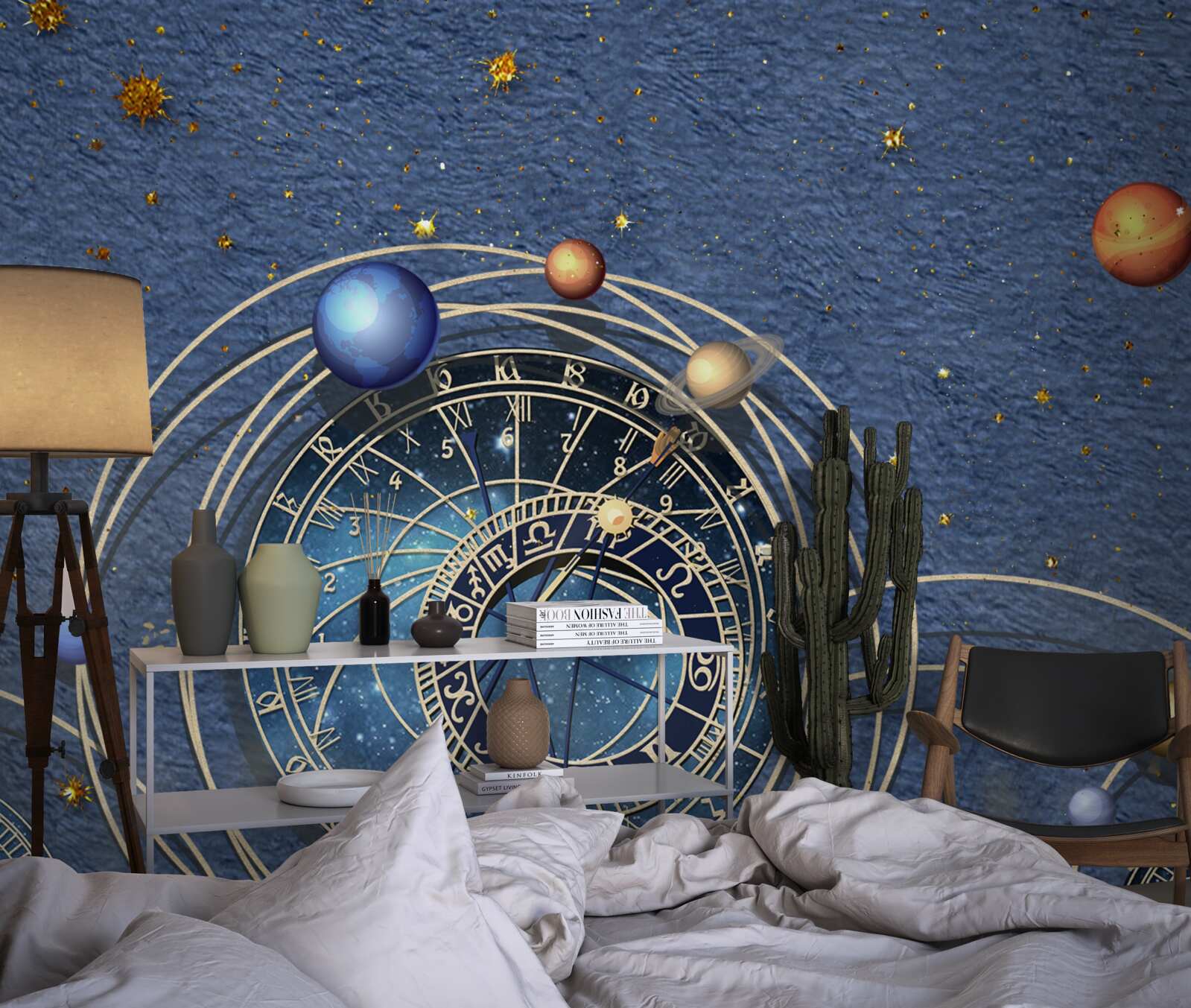 Fototapeten Das Konzept der Planetenbewegung innerhalb der Galaxie
