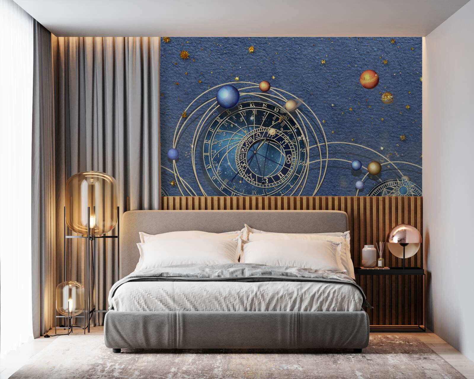 Fototapeten Das Konzept der Planetenbewegung innerhalb der Galaxie