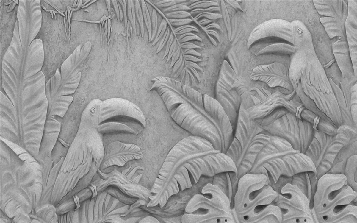 Fototapeten Tropenvögel im Wald
